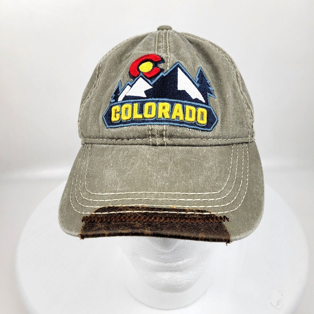 Mountain States Specialties Colorado Leather Patch Hat Unstructured Stitched